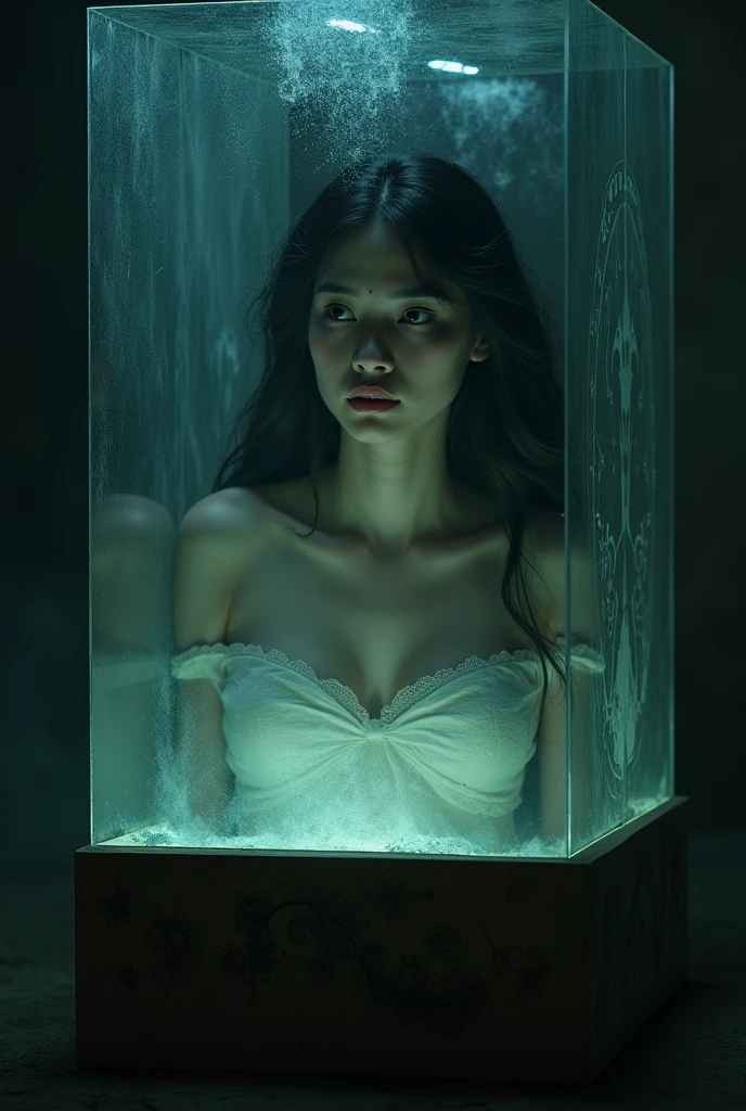 {{{{{3,318 trillion pixels high resolution, nsfw, Realistic scenery and lovely girl, In this scene the heroine is chosen as a human pillar and sealed in a kneeling posture with her legs spread in an M-shape where she is raped endlessly while staring blankly into the void, A full whipped deep cleavage rapidly emerged, the charm she exudes spurs forces her to lift her legs and open her legs and continues to fuck, thicken the lips look pretty, Boobs are fluffy and bouncy, Tits that get rounder bigger her deep tight cleavage}}}}},{{{{{A neat girl who stands on her knees and opens her crotch traces her crotch with her fingertips and with a faint moan experiences her first climax and becomes a little more mature and innocent masturbator, white cheeks, The moment when the eyes of the heroine's girl are replaced with kaleidoscopic irises, magical in a romantic Cylindrical crystal herbarium showcase filled with oil, Herbarium-soaked her tits become so plump that they break the blouse of an even smaller-sized girl and her hair grows longer and sexier while she still looks like a girl, Cuteness preserved forever shining in exchange for life from her, wearing cute ribbon blouse and skirt, frills scrunchie on her wrist, her beautiful slender underbust, slender curvy cute waistline, an lewd fetish for lips and necks and waistlines, her clearer nip line from underbust to hips, gloomy straight black wig, thick vivid lips}}}}},{{Extremely detailed}},{{{{{heroine girl's Sexually unused body with pure and innocent aura}}}}}