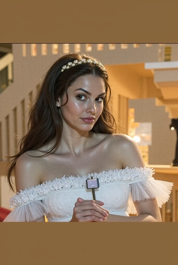 ((hermosa doncella:1.5),high resolution, calidad superior,desnuda,manos suaves, ojos grandes y brillantes, cabello rizado oscuro y vibrante, dulce sonrisa, mejillas sonrosadas, Luz tenue, fondo blanco puro.