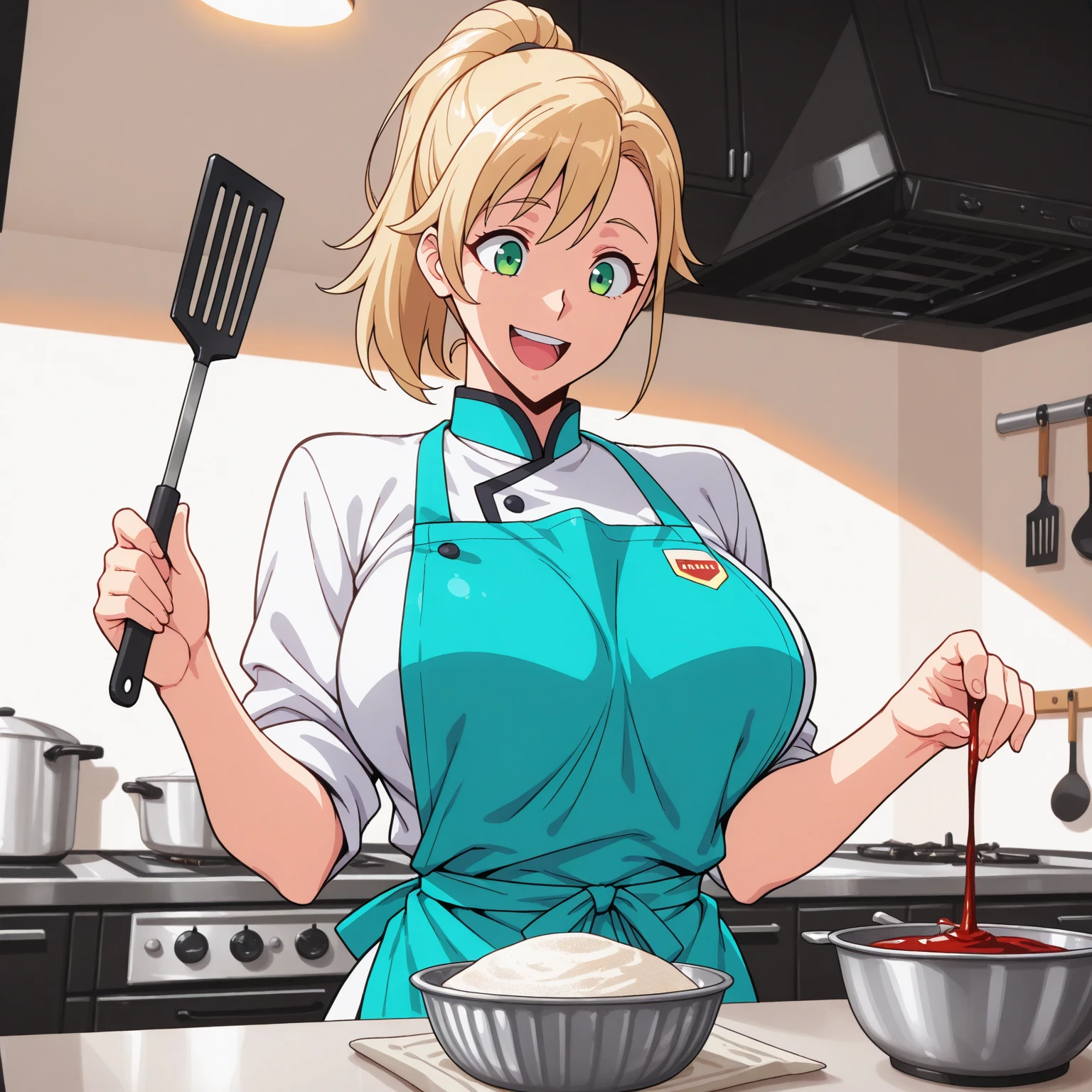sexy chef woman dinner serving