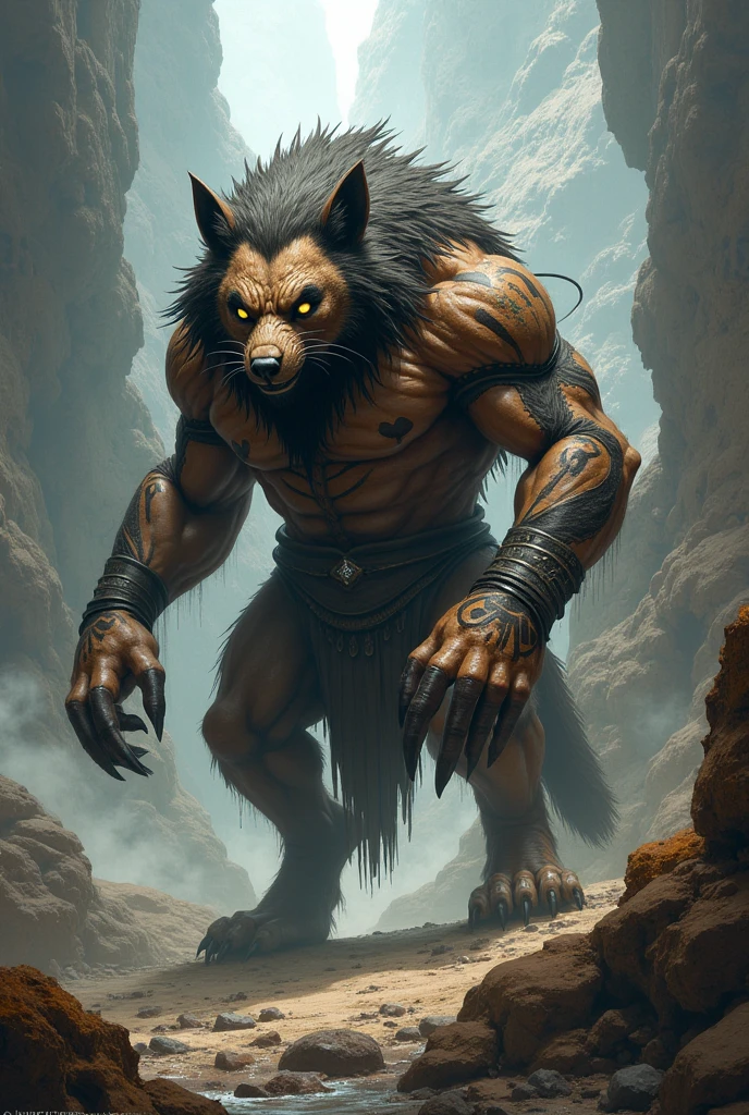 (by darkgem:1.4), masterpiece, best details, real life, depth of field, detailed background, (bright lighting:1.4), nude, solo, (anthro), genitals, with bushy pubic hair and armpit hair, enjoyment, attitude, clear details, powerful, pleasure, self-pleasure, perfect hands, covered in fur, fangs, tongue, paws, claws, tail, detailed nipples, ((anthro female werewolf ):1.4, sexy girl woman, monster girl, femme, hairy pussy, exposed vagina, (breasts:1.2)), (musky, body odour:1.6), (tattoos, piercings), genital close up, (tribal, war paint, body paint, jewellery, wild, feral)