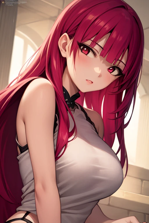 ANIME_DxD_Rias_Gremory_ownwaifu, 1girl, bangs, long hair, red hair, breasts, large breasts, rias gremory, blue eyes, hair between eyes, very long hair, collarbone, hair intakes, hair over breasts, 
BREAK ((transparent clothes: 1.8) pink shirt:1.2),
BREAK from above, large breasts, belt, blush, village, field,,
BREAK (masterpiece:1.2), best quality, high resolution, unity 8k wallpaper, (illustration:0.8), (beautiful detailed eyes:1.6), extremely detailed face, perfect lighting, extremely detailed CG, (perfect hands, perfect anatomy),