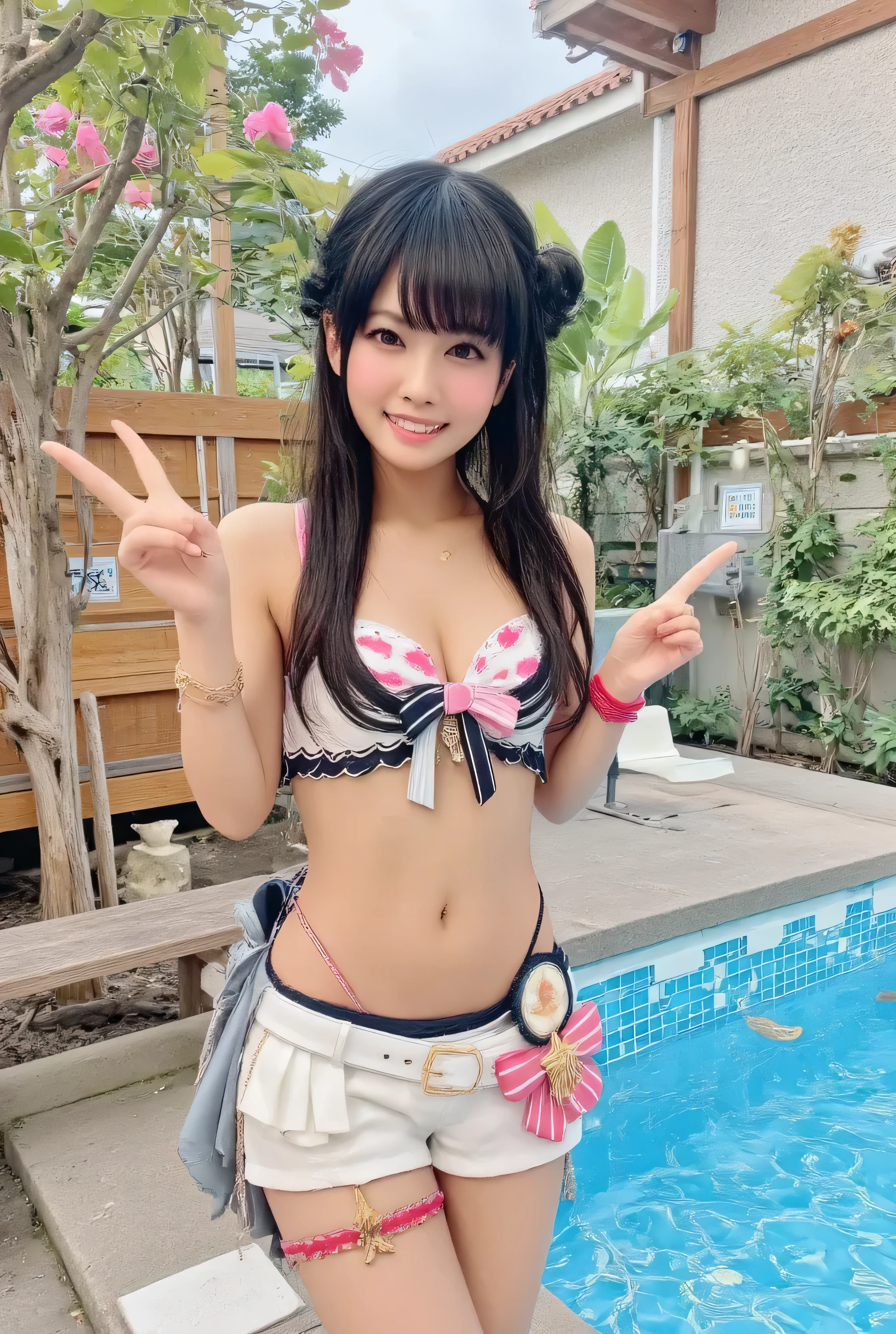 Very noble、Japanese、gravure idol、magazine、 cover、pornstar、Human erections、pool side、She's horny and cute 、 big view 、 best leg、Best Gravure Poses、最高のsexy pose、best performance、Best model pose、sexy pose、gravure photography、Boldly accentuates breasts、Chest being rubbed 、The most healthy tanned skin, Black Skin、best beautiful black hair、 Wear revealing clothing、 Sensual and Attractive 。sexy thong、wear the most sensual purple sexy lingerie 。。。。。、 Vibrant Color Styles 、 he'll dazzle you with the best images in the best situations .。 this is細部にまで細心の注意を払った高品質の製品です、expressed from head to toe、 Detailed expression from the tips of the limbs、 In the most sensual pose 。sexy proportions。 hang it to cover your forehead 。 Beautiful Face。 High quality feel is the best 。 obscene expression 。Those eyes staring at me are beautiful。 strokes her head with a gentle smile 。with beautiful white teeth、big 、 {{g cup breasts}}、Breathless expression、90 cm plump bust、 serving with beautiful breasts 、 very beautiful body、this is、 may be stressed .、 highlight my beautiful stomach and breasts 、super high resolution、BEAUTIFUL IMAGES 。 Vivid details 。Delicate facial expressions around the eyes 、トップクラスの性能 super high resolution 細部まで美しく表現 健康な身体が美しく見える つま先まで表現、4K High Resolution 8K High Resolution