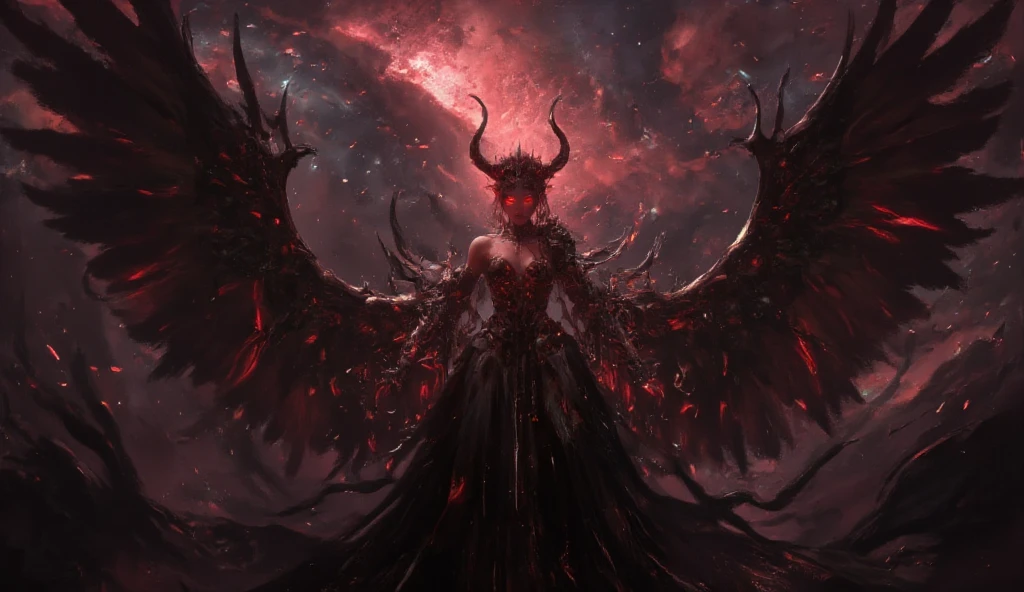 demon with horns and a demon like face standing in the dark, beautiful elegant demon queen, diablo 4 lilith, beautiful succubus, succubus, demoness, succubus | medieval, diablo digital concept art, queen of hell, diablo 4 queen, demon woman, diablo concept art, demon girl, portrait of a female demon, queen of darkness, lilith