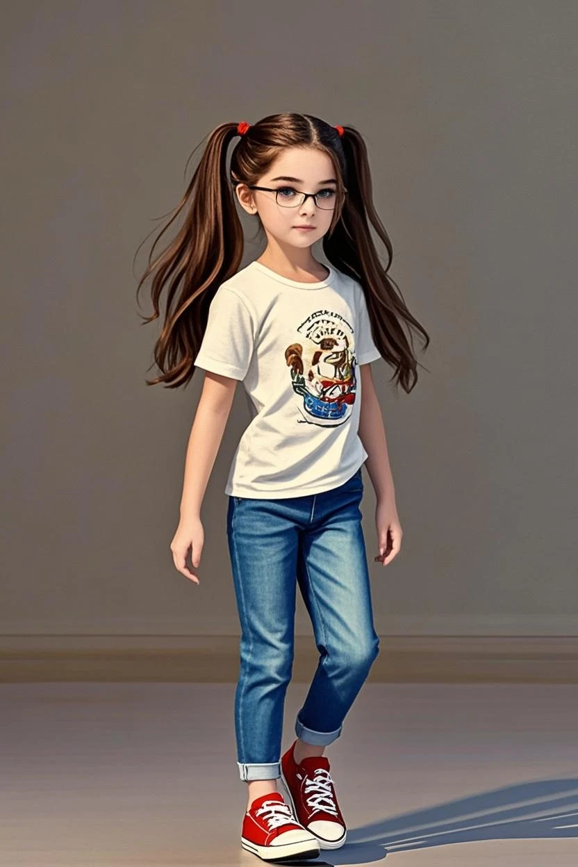 masterpiece, best quality, realistic, girl child dark hair of bun and sunglasses, long hair, SILVER JACKET, broad shoulders, small head, upper body, (white background: 1.3), mouth closed.