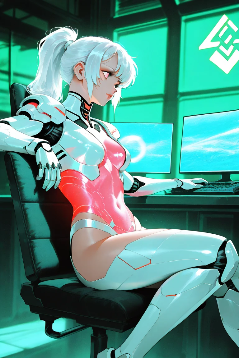 by cutesexyrobutts
1girl, cyborg , reading gradient detailed arms detailed body long black straight hair mechanical arms turtleneck tight oriental poetic horror ghost tubes , wires