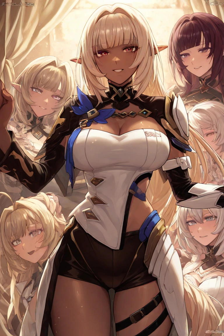 (Ultra extreme detailed),(Masterpiece),(Ultra extreme),(Realistic),CG,(color:1.2), Strong lighting,Light from behind,evaluation:Safety,alone, black,Blonde twin tails,length hair,blue eyes,white_gloves,garter_strap,absolute_ryouiki,Pleats_skirt,white_skirt,blackcolorストーキング,expensive_Heel,white shrite,length_sleeve,black_Cape,short_whiteいショートドレス,Shoulder guard、Lace on chest、((Eye patch、Eye mask))、((Holding a sword))