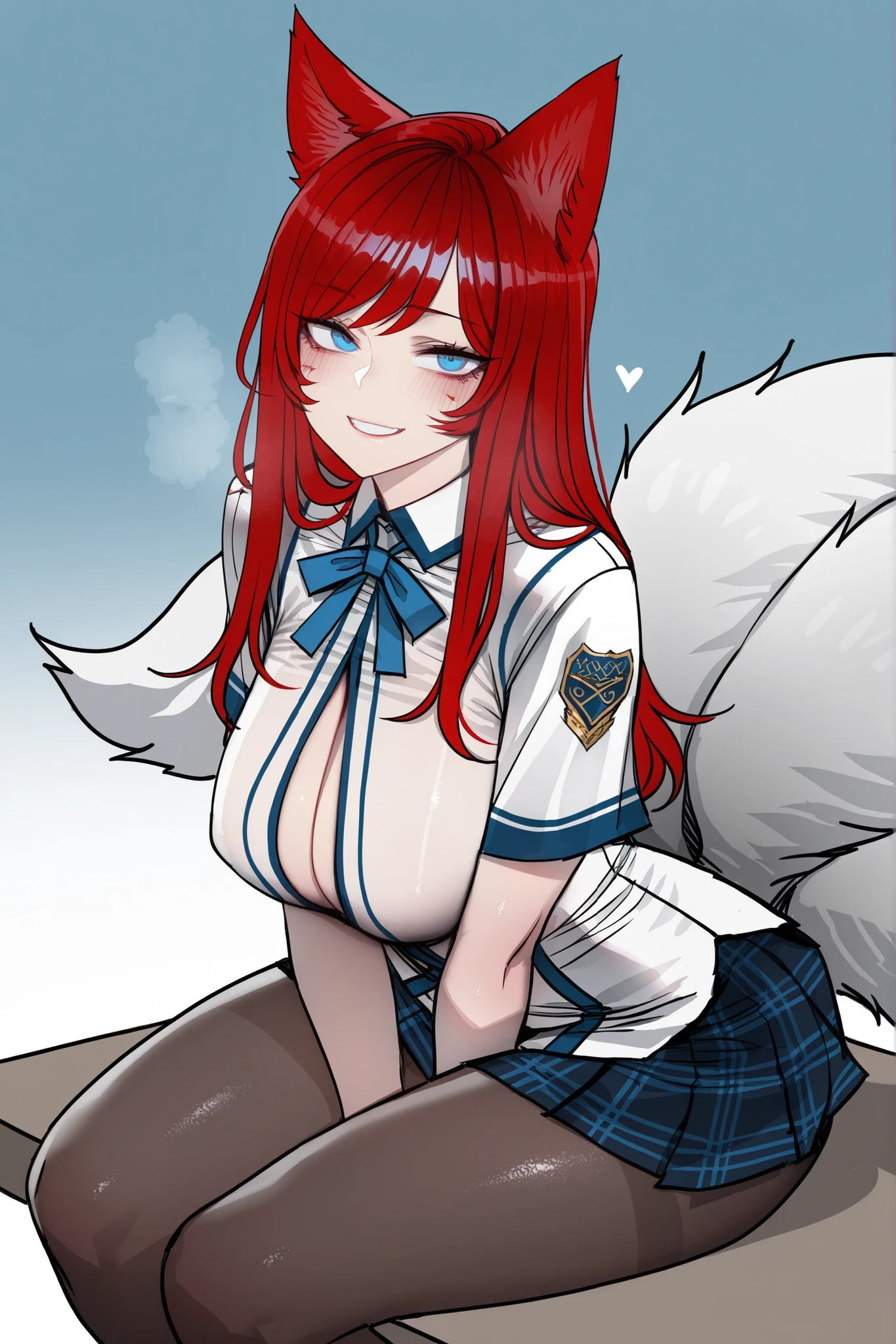 1girl, spirit blossom \(league of legends\), cowboy shot, foxgirl, fox ears, fox tail