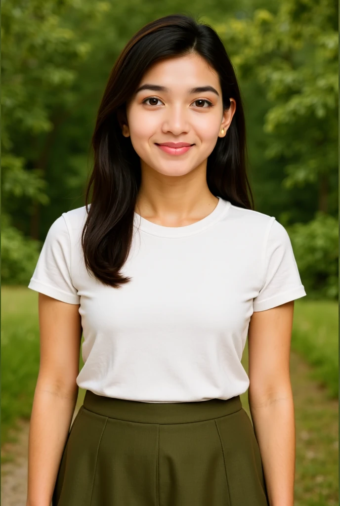 Japanese women、40 years old、Brown Hair、Extra Long Hair、Big smile、Close-up photo focusing on upper body、T-shirt and skinny jeans、uhd, anatomically correct, textured skin, super detail, best quality, 8k