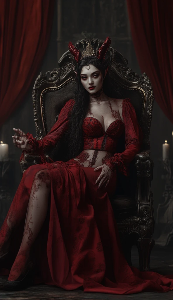 Intricate details of seductive succubus in room ?????????????, photorealistic, beauty, beautiful