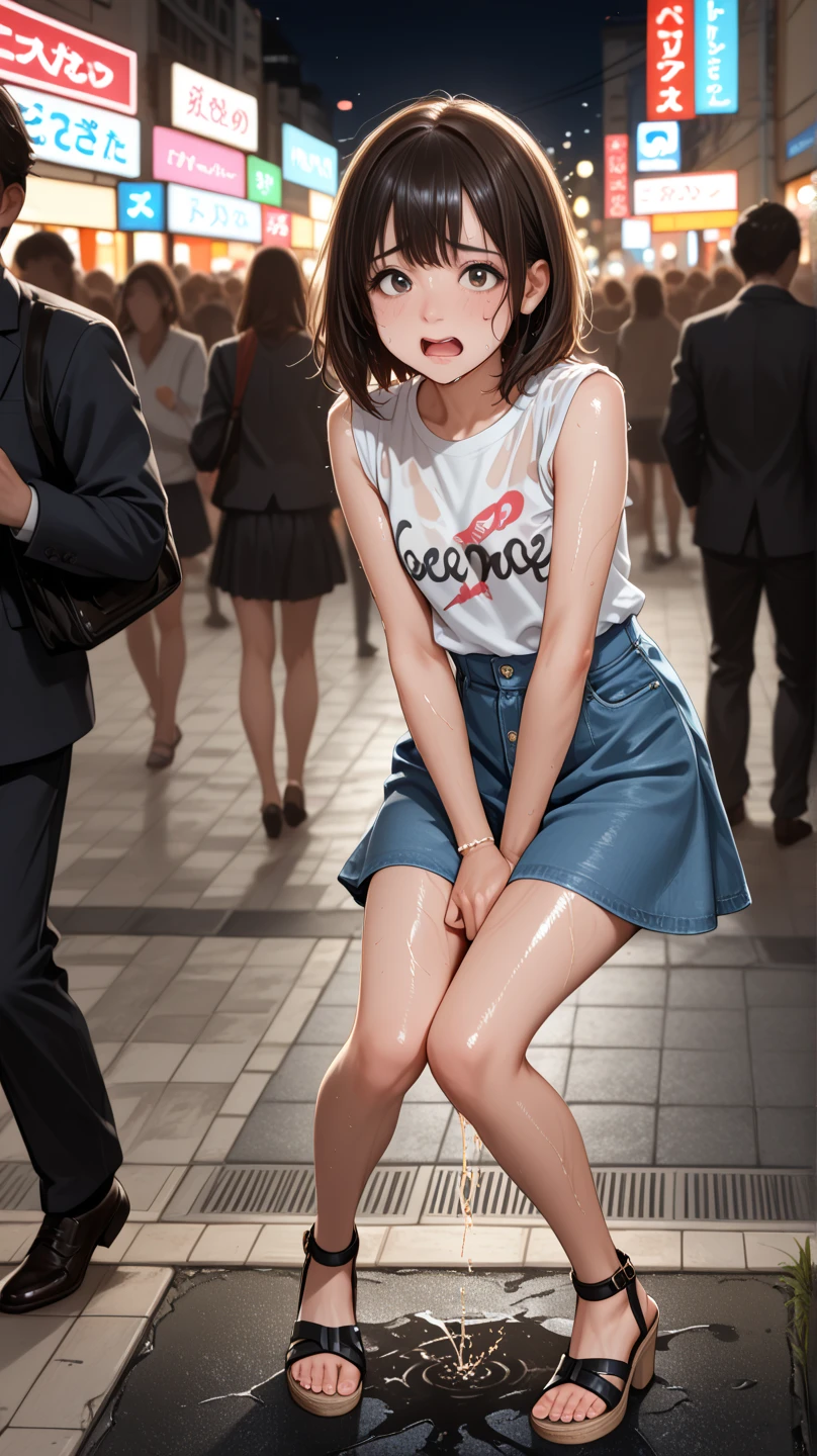 - [] Wet, see-through T-shirt, (((Spread your legs squatting))), on the famous Tokyo streets, moaning in pain, feeling pain, tears flowing, crying with pain, bust Botox, lying on your back, big, Naked lower body, No panties, Live ass, Perfect body, Open (perfect body, small ke)), fashion photorealism, details of high resolution system, Photography, sharpness, unique 850 4, koda850 k portrait camera, f1.6 lens, rich colors, surreal textures, magnificent light textures, surreal art, Cinestil 800 fashion mechanism, frightened crying, covered with tears, obeying pain, moaning in pain, grimace in pain,