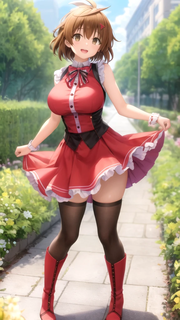 Stema Peace、hanekawa tsubasa、attack of glasses、A dark-haired、large boob、 (Black hair, Brown eyes, Round face),With ribbon, (nose blush, half opened eye),, [Full body shot]、eye glass、Head-to-toe shots、A dark-haired、Dressed as Santa Claus、Crouching down in a back alley at night、