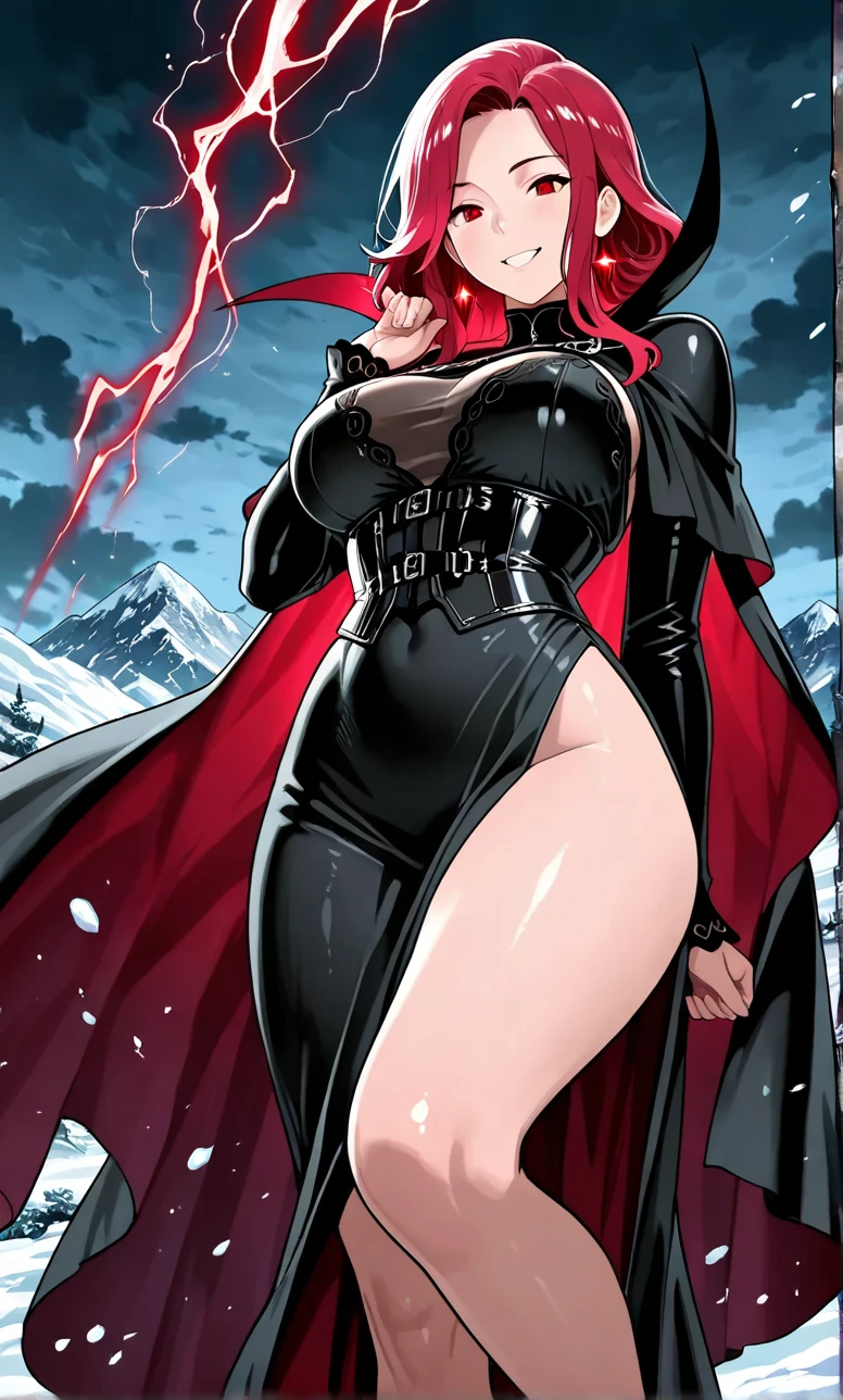 (best quality, masterpiece, perfect face, beautiful and aesthetic:1.2, colorful, highest detailed face, dynamic pose),
1girl, razor cut, Ginger, naughty sexy, seducing, erotic, lascivious, (sexy Sorcerer:1.2), big breasts,
day,snow,windy,blue sky,ice,cumulonimbus , ((full body)), from side:1.3,depth of field,looking at viewer,
(official art, extreme detailed, highest detailed)