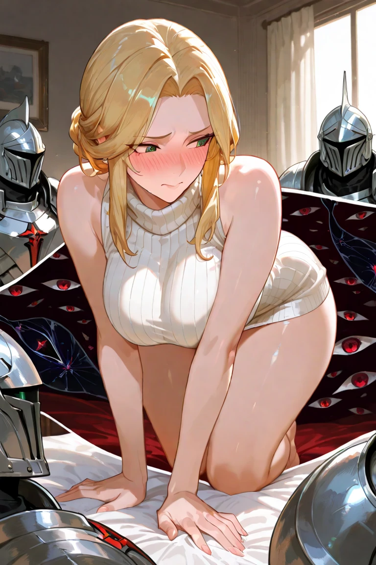 1girl, nsfw, , SaberFS , blonde hair, green eyes, short hair, french braid, ahoge,, large Breasts, nsfw, nipple, naked, empty eyes ,Knights of the Round Table, frozen, (Sweating profusely, Love juice, Wet Woman, female ejaculation), , crying ,crying, Naked, , (1girl) solo, Peeing, lactation, projectile lactation Round of Avalon, Palaces in England