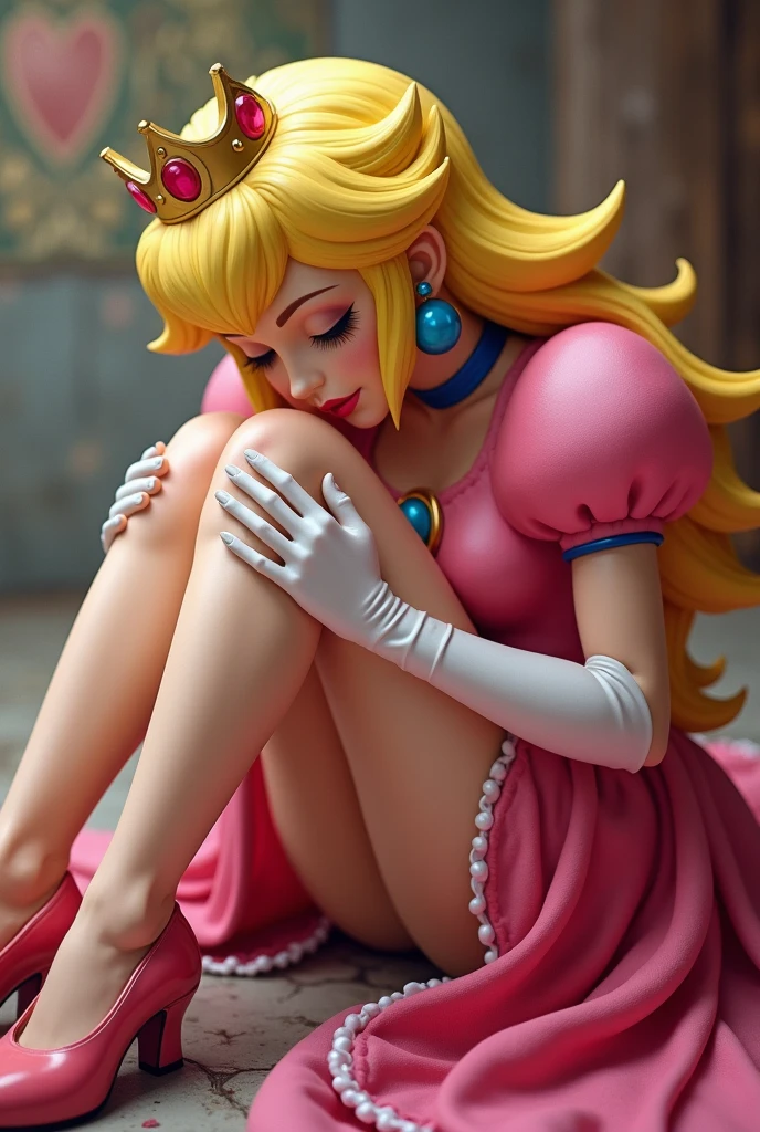 Princess peach foot worshipped and ready to be payed