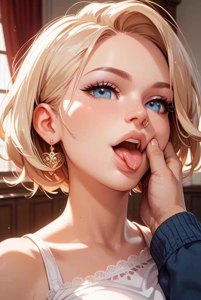 score_9, score_8_up, score_7_up, score_6_up, score_5_up, score_4_up, (masterpiece), best quality, expressive eyes, perfect face, (((semi-realistic))), pov of boy, hand on girl’s head, spitroast, fellatio,