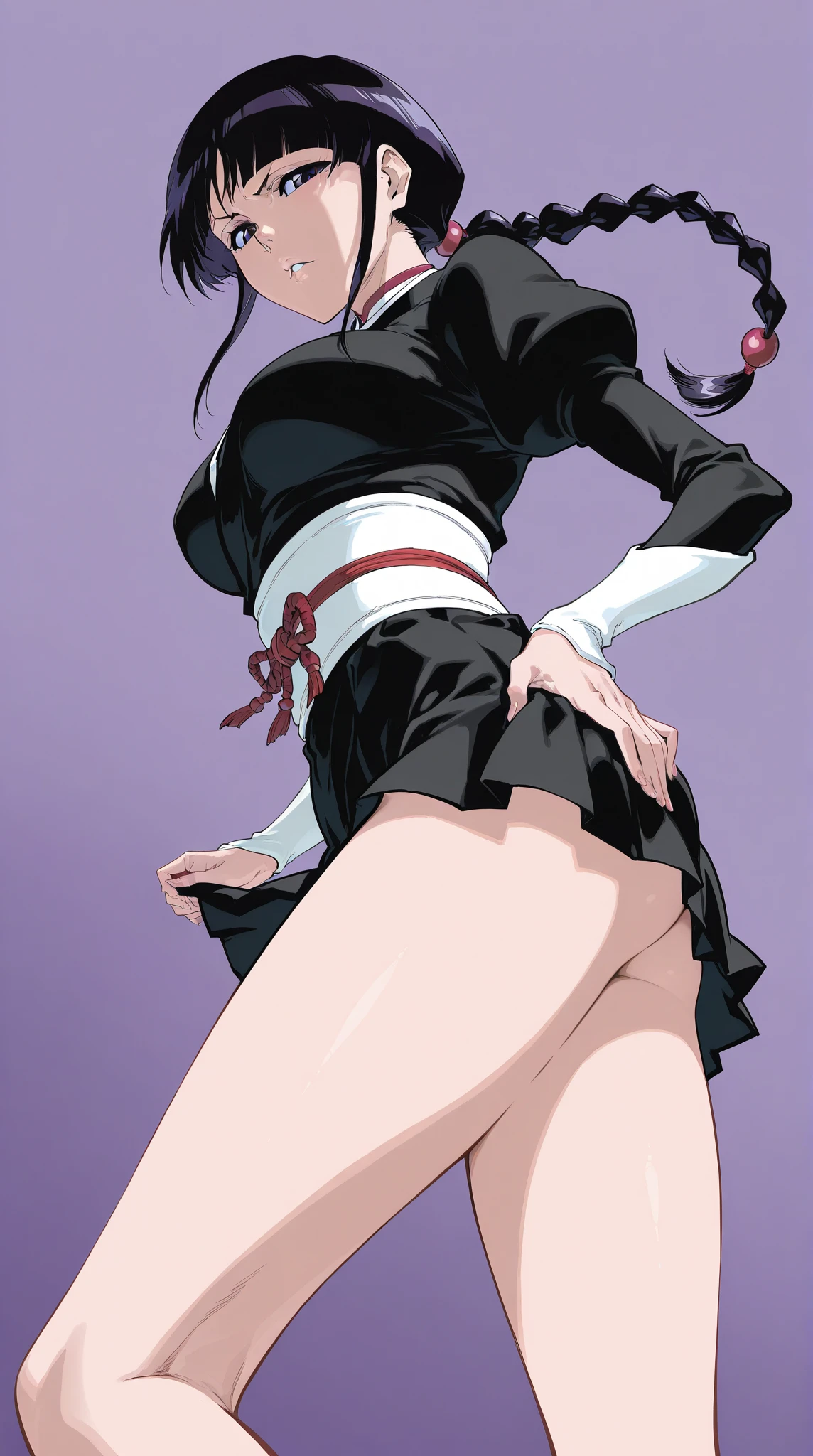 best quality, masterpiece, highly detailed,1girl,  ((rose)), (vine), cage, bandage, red rope, (detail light), falling rose petals, Boa Hancock,, (masterpiece:1.5), Detailed Photo, Smiling,(8K, Photorealistic, Best Quality: 1.4), (1girl), Beautiful Face, (anime realistic Face), (Black Hair, long Hair: 1.3), Beautiful Hairstyle, Realistic eyes, beautiful detail eyes, (realistic skin), beautiful skin, (sweater), absurd, attractive, ultra high resolution, ultra realistic, high definition, golden ratio, backwards, looking back