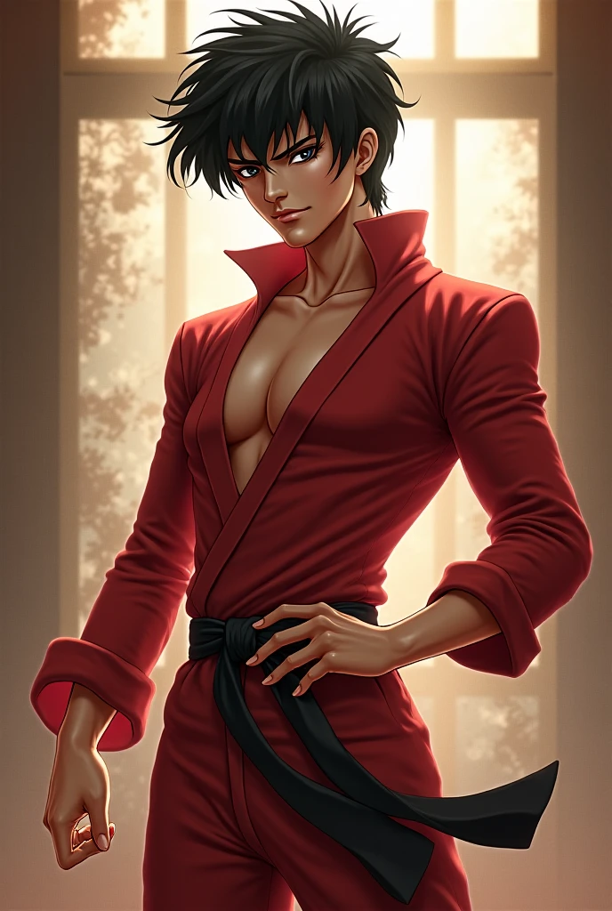 anime art, marvel art, a 40 year old hot male vampire, fit body, wearing white underwear, volluminous bulge, wearing transparent white sheer socks, squatting down, one arm behind head, showing off armpit, big bulge, sweaty, slight smile
