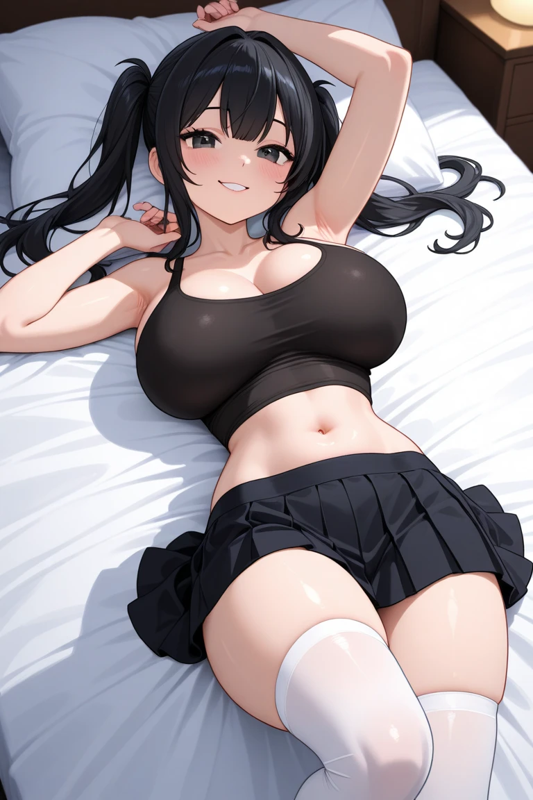 ultra - detailed, A high resolution, (actual, realistically 1.4),Best quality at best,8K,フォトリアリスティック,Cute big breasts,black hair color hair,pretty eyes,short mini dress,(White high-fork swimsuit),look at a camera,Smooth skin,Lift the perineum,The cleavage protrudes ,(spread their legs),(The hand details are perfect),(Wet)