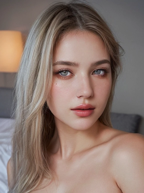 photorealistic, best quality, BEDROOM, underwear, lady on a bed, detailed face, large beautiful eyes, detailed, realistic, picture