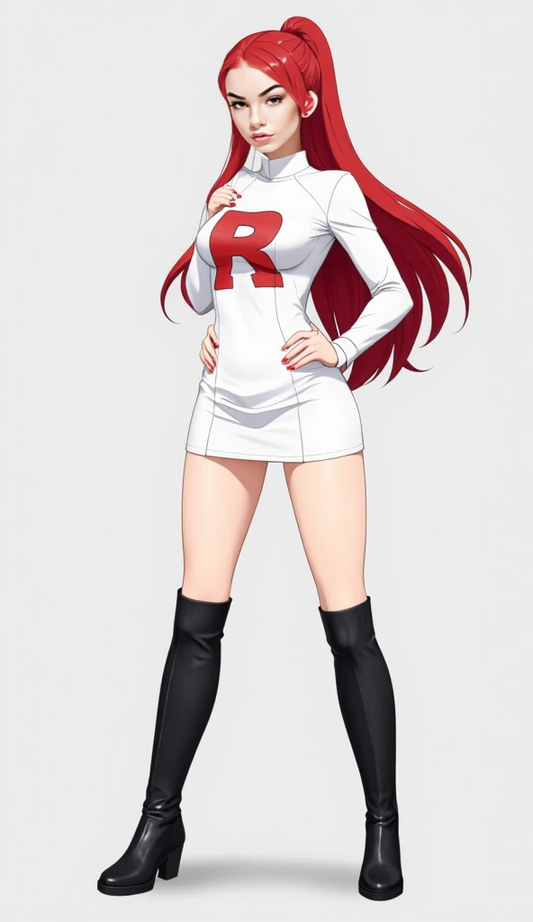 ponytail is kawaii, full body shot