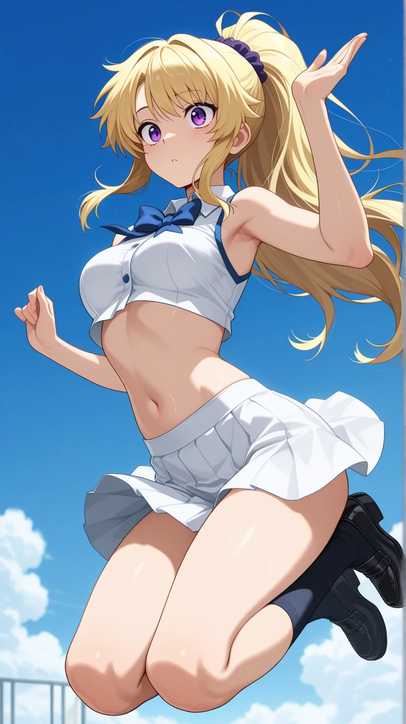 One Woman、beautiful girl、high school girl、Polo shirt、mini skirt、Tight Skirt、Sun visor、ponytail、Long Hair、Hit a nice shot、Golf course、Have golf clubs、golf bag、Next to me is a perverted caddy、A packed audience、Highest quality,、blonde、Golf Shot、Sweaty body、Hunchback、Professional Golfer、Black panties、Angle from directly below、US Open、Big smile、Spread your legs、Angle from directly below