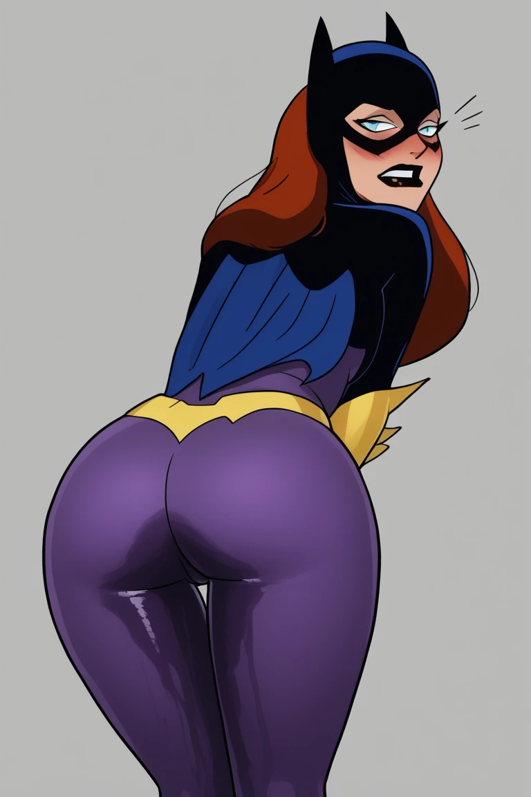_Jessica_rabbit_aiwaifu,aiwaifu, hair over one eye,Red hair,narrow waist,very long hair, by the width, tall woman, toned,make up,Lipstick,big breasts,shadow,green eyes,thighs,huge breasts,red Lips,Lips,curves,thick thighs,Wide hips,clavicle,long legs, one eye covered, elbow gloves,purple gloves,purple tights,naked,visible pussy, lesbian sex, precise hands