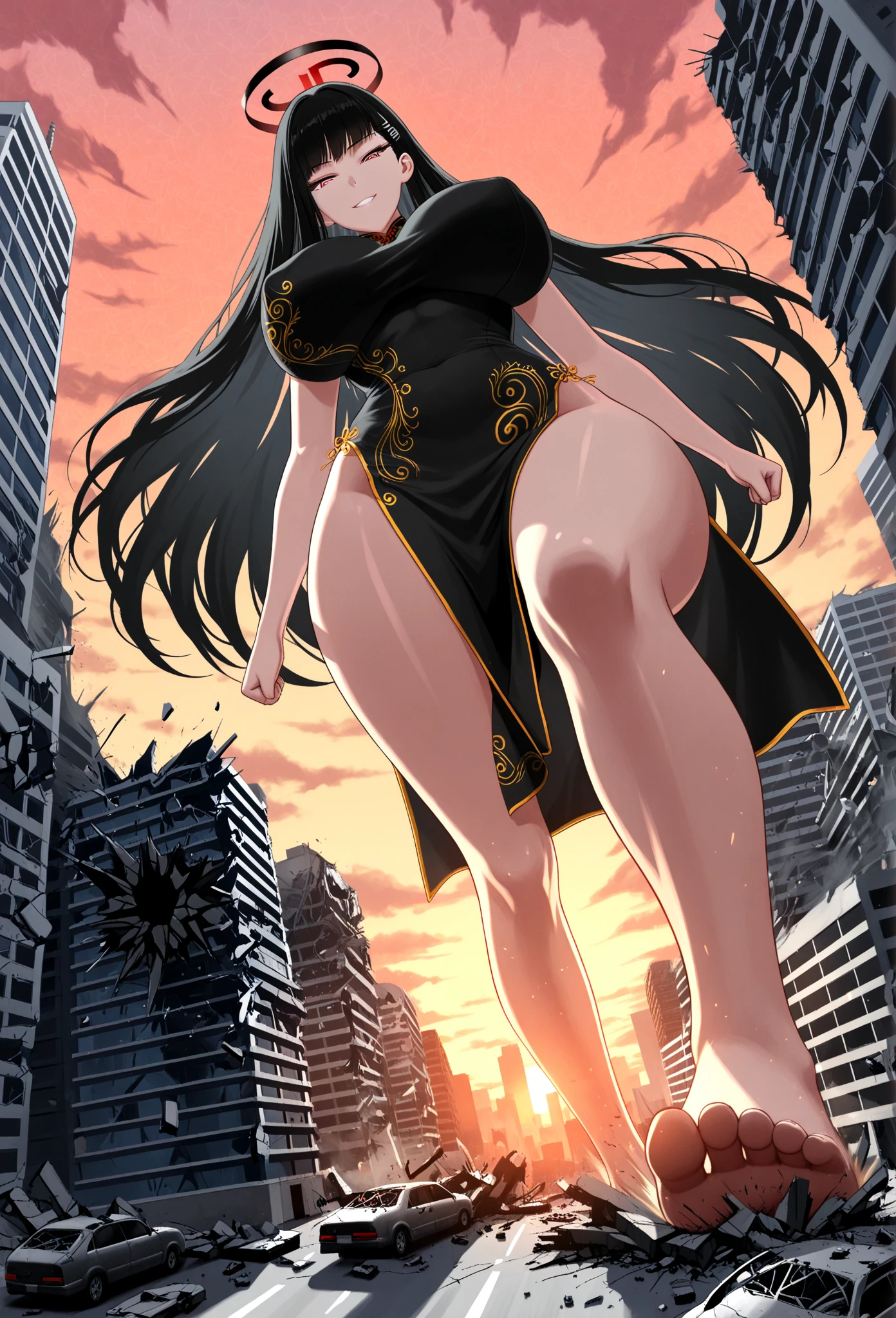 Perfect detail, Special details, highest quality,Full body image,expensive, woman,A satisfied smile ,high school girl、Graceful and elegant appearance,,Her eyes radiated confidence and strength.,Peaceful and calm look,An aura of elegance and beauty,、round face、View Viewer, Black Hair, Braid,Big belly , , Side bang, Partially exposed forehead, Dark brown eyes, Mature Body, Perfect body, Tolerant、Large Breasts,Big ass and plump body.Sweaty body,Breast milk overflowing from the nipples,Pussy,share、body fluid、ビルがbody fluidで溶かされる、Open your mouth、 blush, Cleavage White Shirt, , Black Skirt.,Gold Jewelry,Gold Bracelet,Gold Collar、 A gorgeous and large crown,, necklace, Pursing your lips、 A light smile, Drunk, expensiveディテール, Depth of written boundary, 1080p, 16k, Awards, High resolution, highest quality, masterpiece, 超High resolution, Anatomically correct, Full body image、Super detailed,,Huge breasts、Realistic、Perfect bodyライン、aerial photograph、aerial photograph、Destroying the city with a smile、On all fours (A giant girl bigger than a skyscraper destroys the city of Shibuya:1.5)、cute、body fluid,ビルがbody fluidで溶かされる、Eroticism,share school uniform Big breasts overflowing from the bra White shirt ripped ??中 大都市を占領する On all fours Full body image