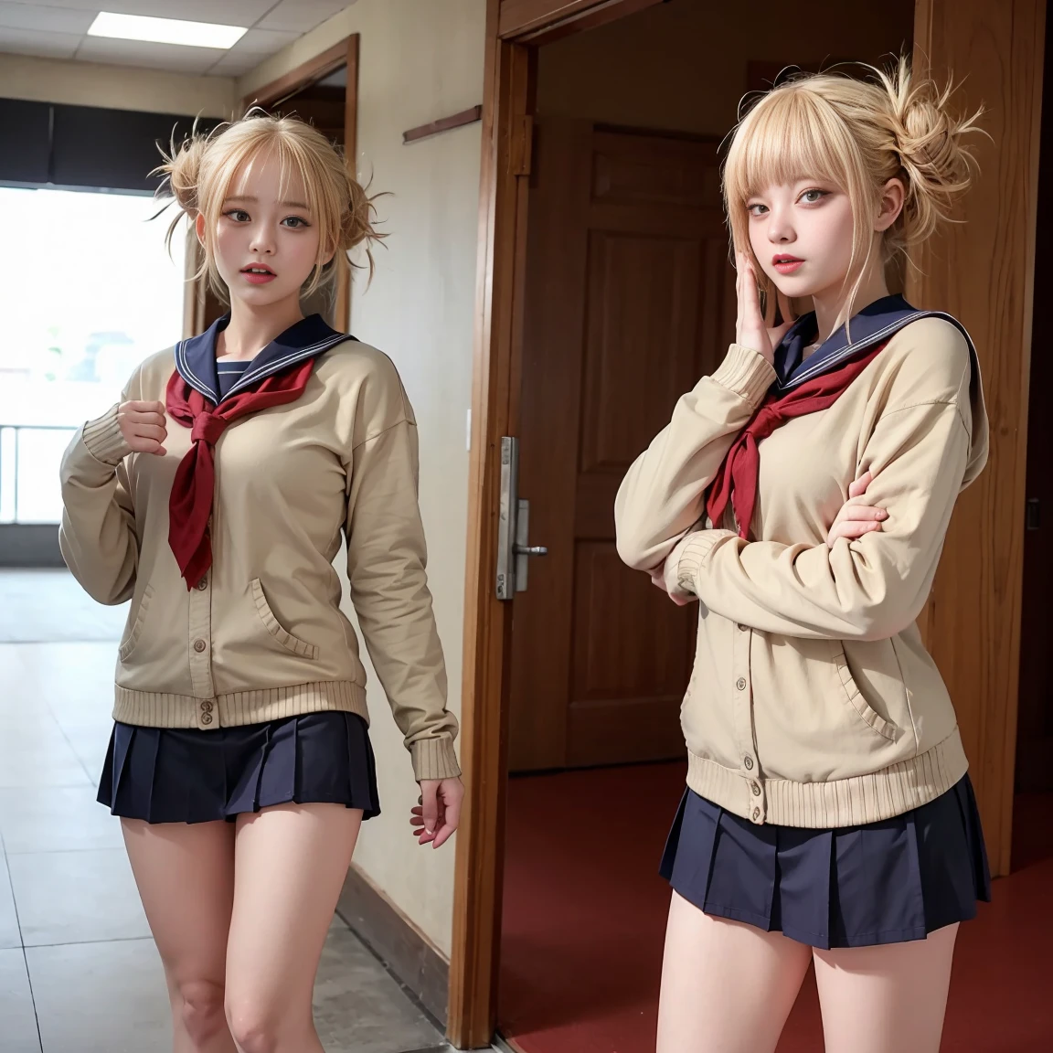 (bloom, best quality, masterpiece:1.4), ultra high res, amazing, (many girls:1.48), (extreme detailed), extreme detailed background, nsfw, ahoge, (vulgar:1.2), (take your pick:1.4), detailed background, (5girls, planning:1.4), ass, back, bangs, bent_over, happy face, black_hair, blush, breasts, brown_hair, cowboy_shot, day, from_behind, hairband, indoors, leaning_forward, long_hair, looking_at_viewer, looking_back, miniskirt, multiple_girls, (no panties), pleated_skirt, ponytail, power_lines, pussy, showing pussy, showing ass, showing anus, sailor_collar, school, school_uniform, serafuku, skirt, sky, thighs, twintails, two_side_up, window, soft lighting, detailed lighting, light from above, fuck his female teacher