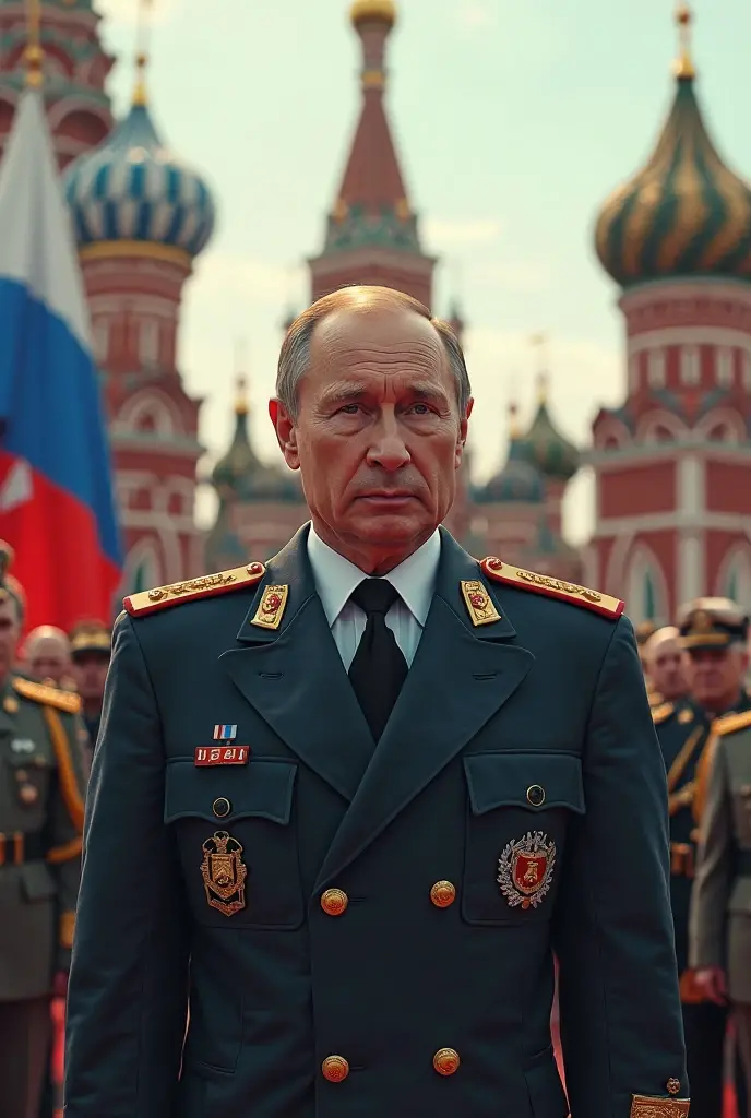 Adolf Hitler alongside Vladimir Putin in North Korea