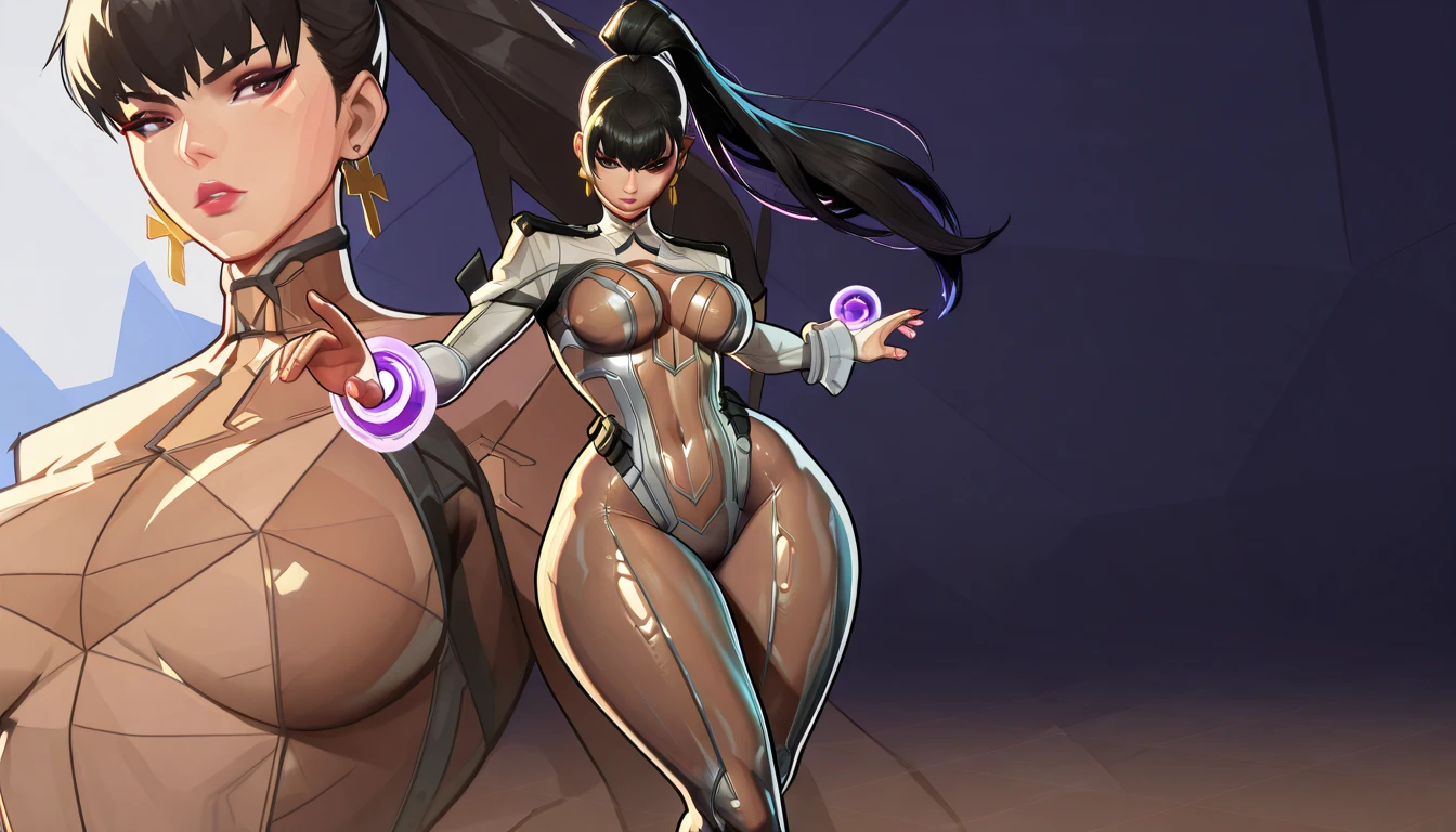 Juri, street fighter 4, short black hair, (purple eyes ),
((Best Quality)), ((Masterpiece)), ((Realistic)) milf, relaxed happy face, playful pose,
((Slender)) (small boobs), ((( nude , detailed nipples , detailed vagina ))) (((detailed character sheet, frontal view, side view, three quarter view))) (((white background))) 6 and a half heads full body