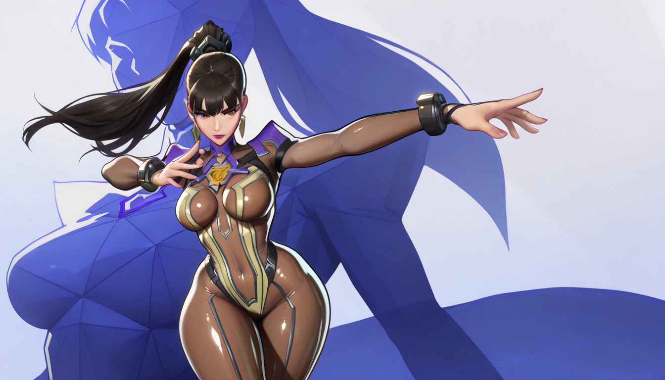 KodachiKunou, solamente, de pie, big size ass_senos, obra maestra, mejor calidad, Cara detallada, ojos detallados, Altas Resoluciones,mujer hermosa,ojos detallados, ojos hiperrealistas, traje,Una sola pieza,bodysuit,Rhythmic gymnastics costume, Perfect anatomy,NSFW, manos con 5 dedos, Manos hiperrealistas, Pose de salto, cinta, throwing Rhythmic Gymnastics Tape to the viewer, sonrisa feliz, cara linda