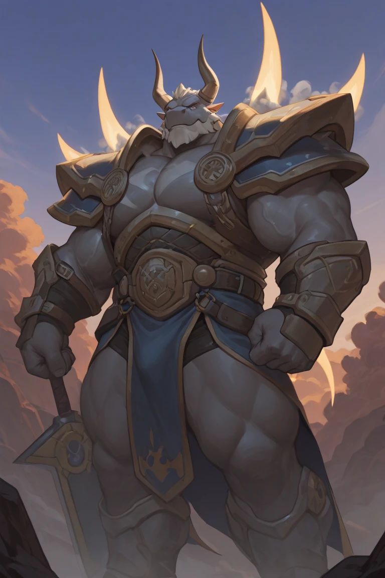 Gold Stormcast Eternal from Age Of Sigmar, frontal, One-piece helmet, with a mask that represents an expressionless male face, Stormcast Eternal soldier, Stormcast Eternal armor, full-length, looking at the camera, facing the audience, standing pose, simple background, three-dimensional light, detailed full-body concept, muscular male, bodybuilder body, Massive body, ((really big muscle, massive muscular, sixpack, narrow waist, chiseled abs, thick arms, wide pectoral, super huge muscle, hyper muscular, over sized muscle, huge arms, big arms, huge pectoral)), male, solo, sleek digital concept art, beautiful full-body concept art, art trend, CGsociety full-length,