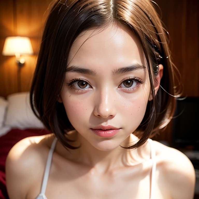 (masterpiece:1.2,high quality), One girl, ((Ultra-Realistic Details)), (Realistic beautiful Japanese girl face)、｟whole body｠、(((Completely naked)))、((((short hair))))、Global Illumination, Shadow, Absurd, Octane Rendering, 8K, Ultra Sharp, Metal, Complex, Decorations detailed, highly Complex details, (Mechanical body:1.2), ((A clean and pretty face)), Equipment, Bobcut, (robot, Android:1.14), (((16-year-old)))、(((small, Flat Chest:1.4)))、((((Drooling from the mouth))))、(((Spread your legs and show your pussy)))、(((((She takes a thick poop from her anus)))))、((((Realistic pussy))))、((((realistic feces))))、(((Feeling embarrassed))))、((((((She has realistic dark brown poop on her mouth))))))))、((((((Her face and body are stained with brown poop))))))