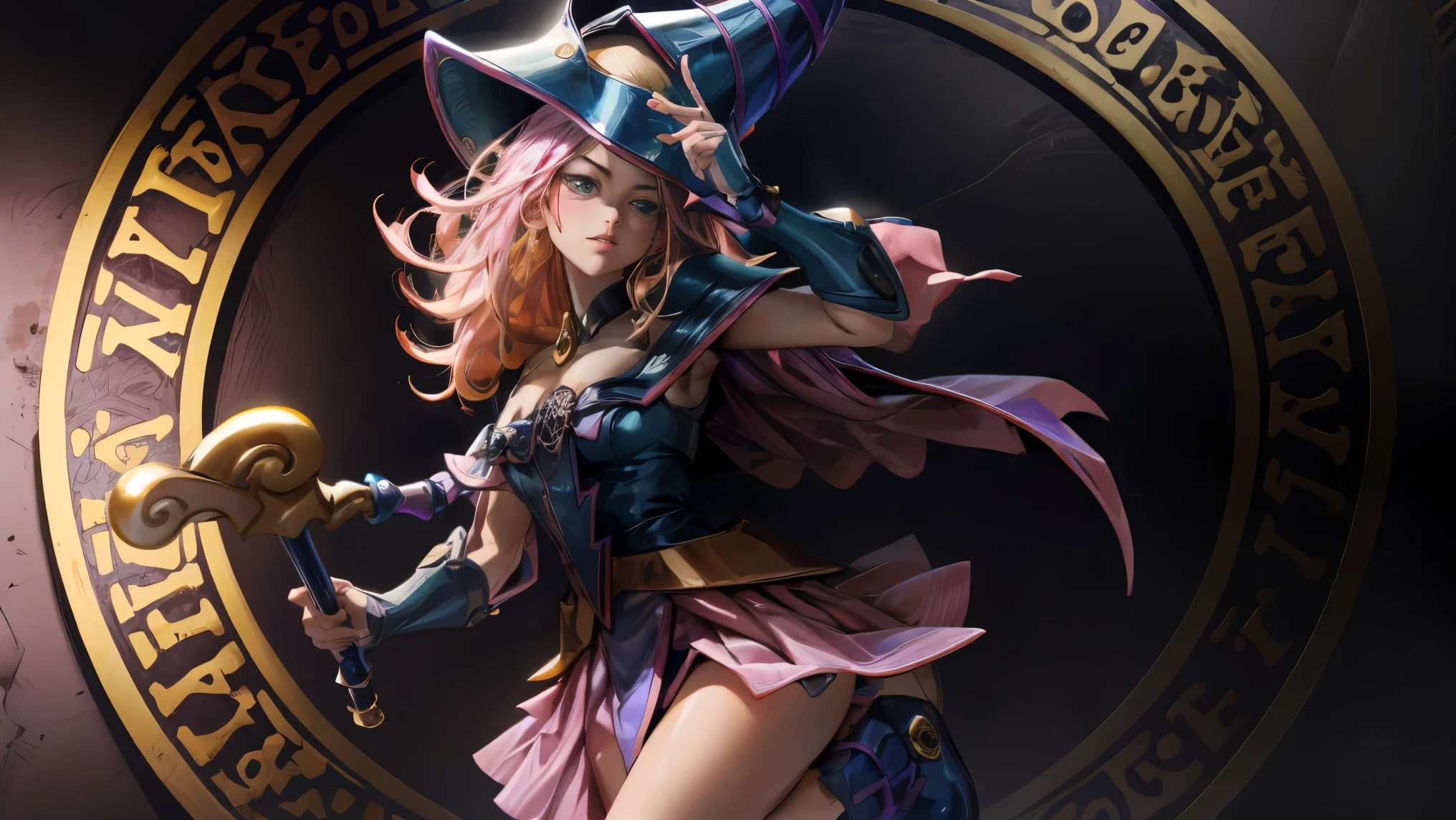 luminiscencia , Dark Wizard Witch Girl Erotic Fantasy , Cara perfecta, Fantasy beautiful body, Symphony Large Lace Classic Skirt ,near perfection, Forma pura, simplicidad,arte conceptual,Detalles complejos, belleza, amor feliz,caliente,luz suave,Colorful background of the symphony ,Seductive fantasy relationship. Dark Erotic Magician Brira Girl. Subjective and sensual position...