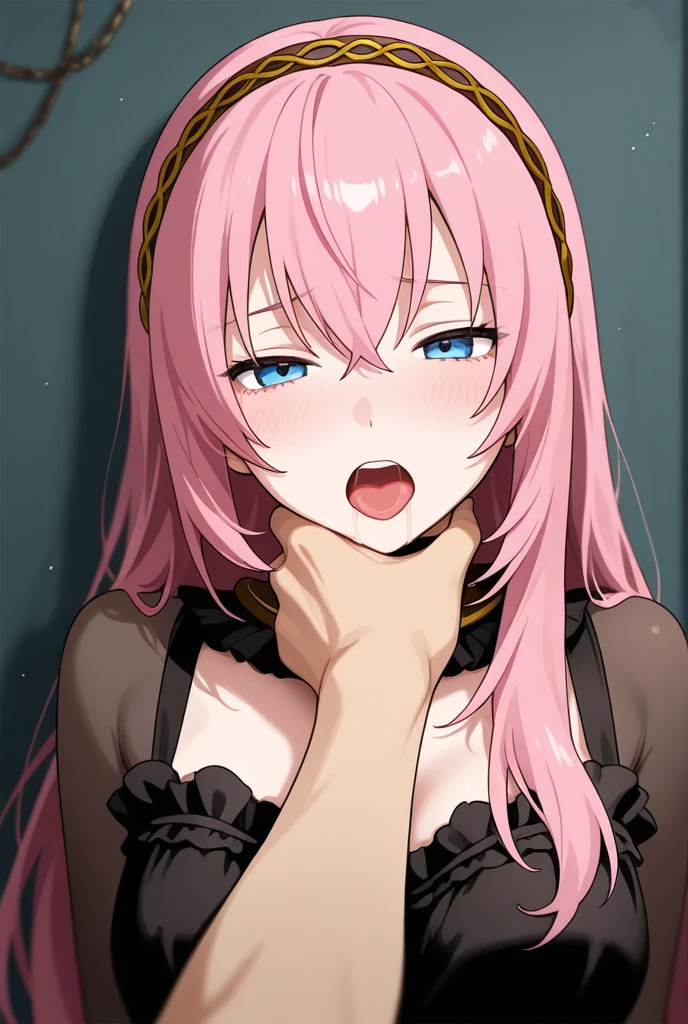 masterpiece, Highest quality, Beautiful face and eyes in every detail,Girls, Cute idol, Cool ,(masterpiece, highest quality), NSFW,, (fellatio),(cum in mouth), purplehair,longhair,, hair over one eye , (pov1 boy, Take off your pants to your knees),hyperhugebreasts, (blowjob), (Deep Throating ),(penis),(Half-open eyes),vapour, (torogao), (:>=),
blake 23 years old, , (we say),
BREAK, woman, sexly,cute clothes, big lips, dark background, (purple lingerie),bare shoulders, clavicle,
BREAK ,
Destroying a luxurious mansion, doorway, turn back,