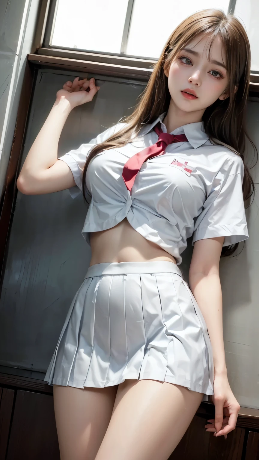 (high school girl uniform),(random porn pose),(Thin type:1.8),(big breasts),(random hairstyle),(Highest image quality,(8k),ultra-realistic,best quality, high quality, high definition, high quality texture,high detail,beautiful detailed,fine detailed,extremely detailed cg,detailed texture,a realistic representation of the face,masterpiece,Sense of presence)