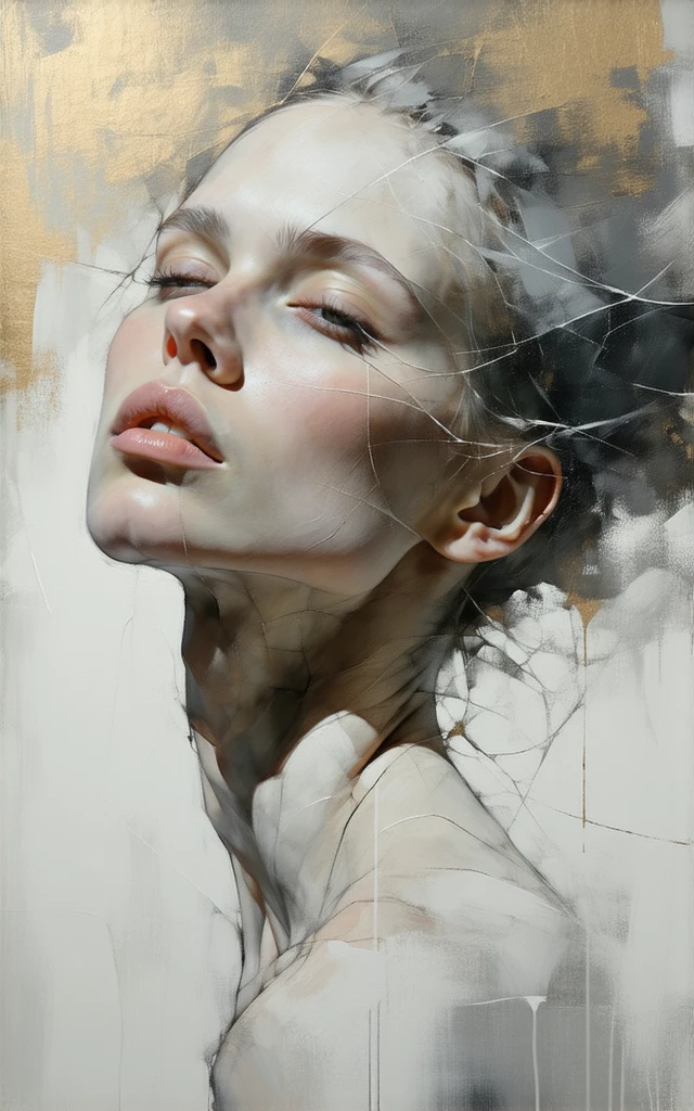 abstract beauty, nude, centered, looking at the camera, approaching perfection, dynamic, moonlight, highly detailed, digital painting, artstation, concept art, smooth, sharp focus, illustration, art by Carne Griffiths and Wadim Kashin, nsfw