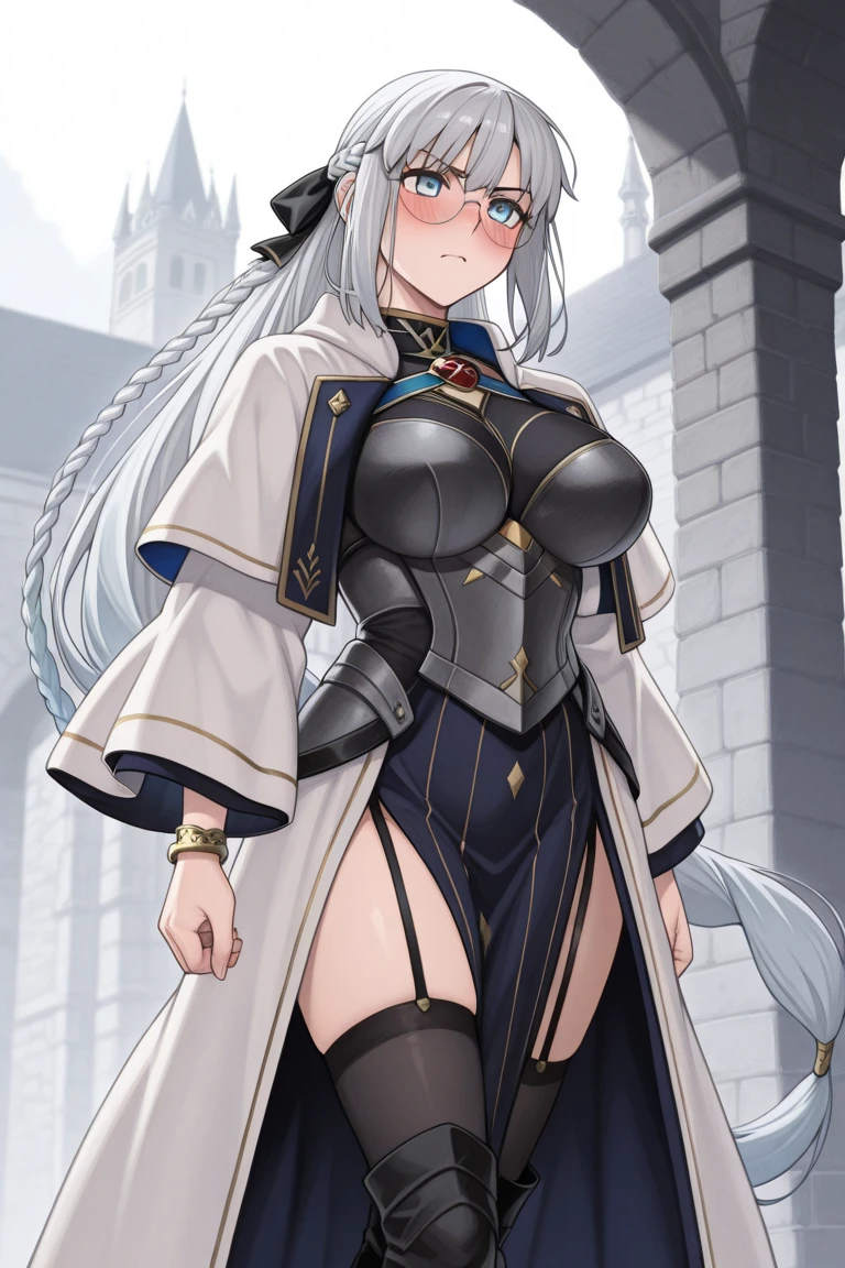 high angle shot, attractive female servant is cleaning in a medieval castle, shy, reverential, slim, fit, humble clothing
