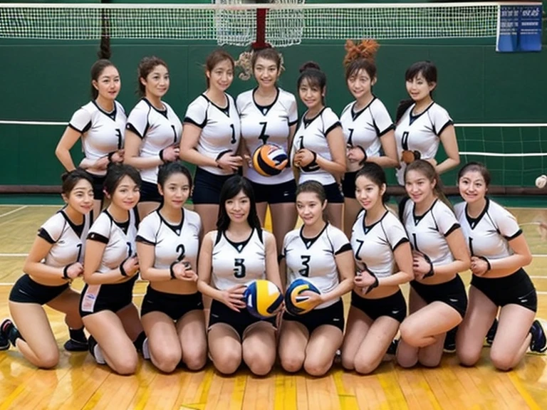 American Beautiful Girl Volleyball Team