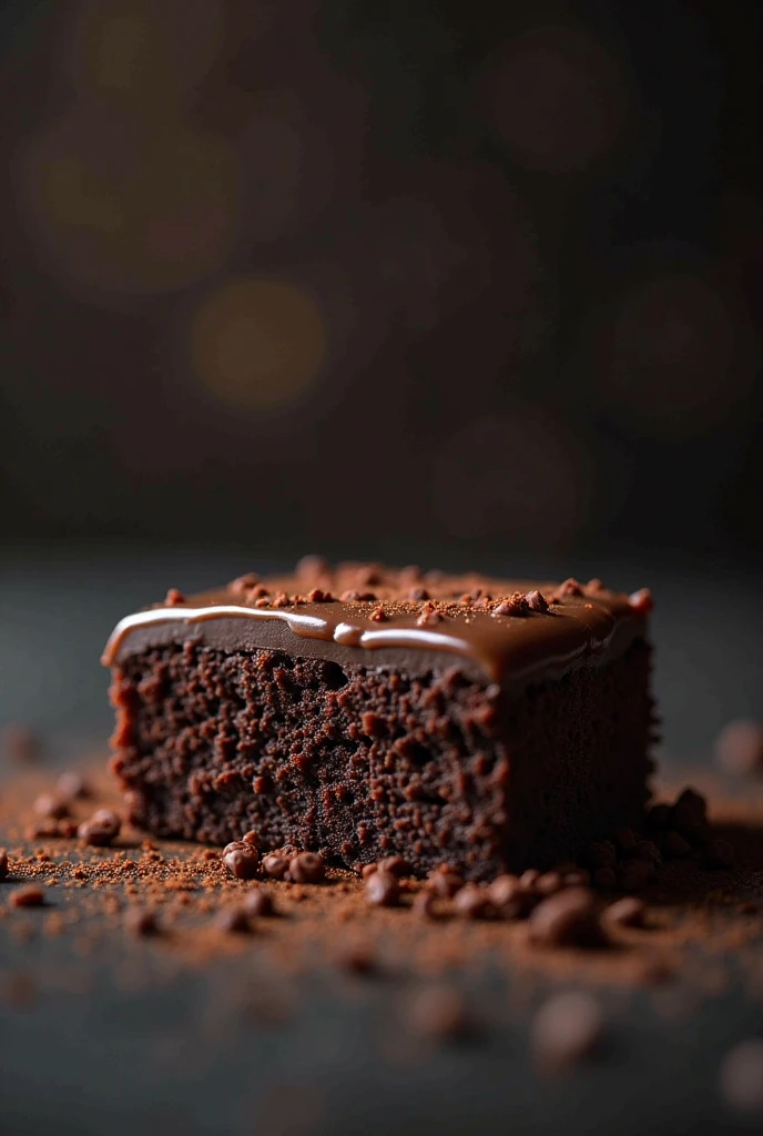  cinematic still-frame chocolate， chocolate cake ，deep dark background，High quality photos，Wet texture，Icing ，studio photo，slice，shallowdepthoffield，Vignette，Very meticulous，High budget，Bokeh，Movie widescreen，gloomily，epic，opulent，cinematic grain，grain sense