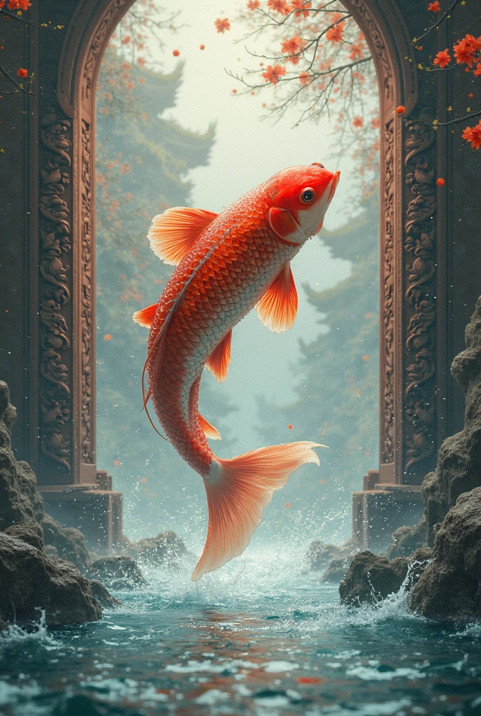 A carp flew over the dragon gate