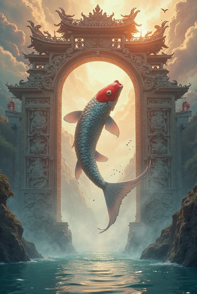 A carp flew over the dragon gate