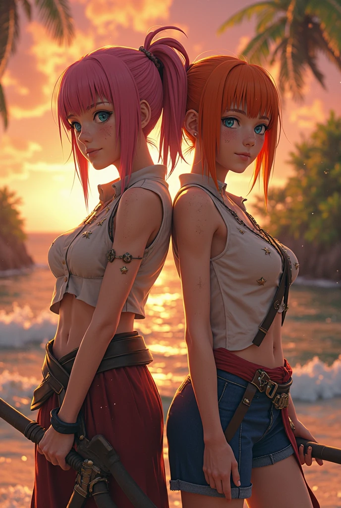 8k, masterpiece, best quality, realistic, higly detailed, cowboy shot, 1girl, solo, Ichika Nakano, young girl, very short hair with a single long strand on the right side, white-pink hair, a single earring, dark blue eyes, average height, well-endowed figure, large breasts, cute, Call of Duty