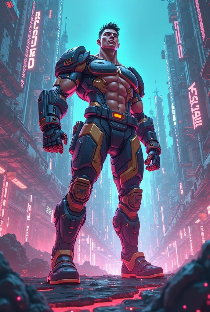 two male, (human body, muscular, full nude, only Glowing cyberpunk future helmet, only skinny Transparent fundoshi, covered semen,) realistic, light skinned, big huge bulge,