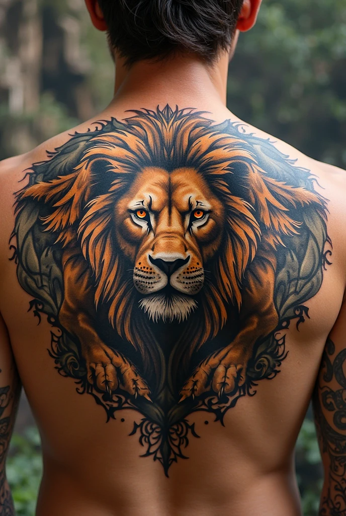 lion design, tatuaje