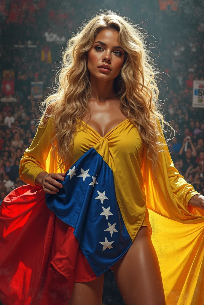 Madonna holding Venezuela flag