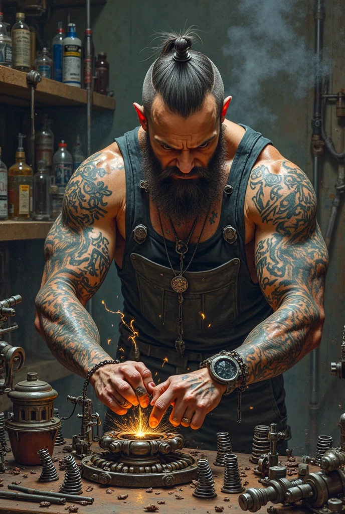 Tattooed Electrician