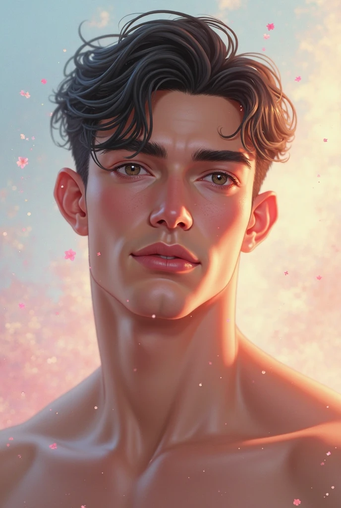 With a perfectly proportioned facial structure Full, pink lips and dark brown eyes that shine like stars in the sky Makes him a handsome young man that girls like. The whole world is envious. 