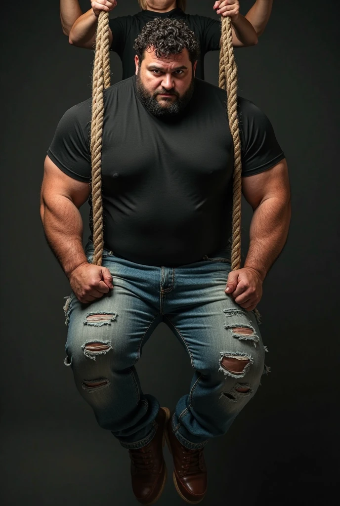 Aristotle giga chad sitting on a ladder mewing while running his finger across his defined jawline