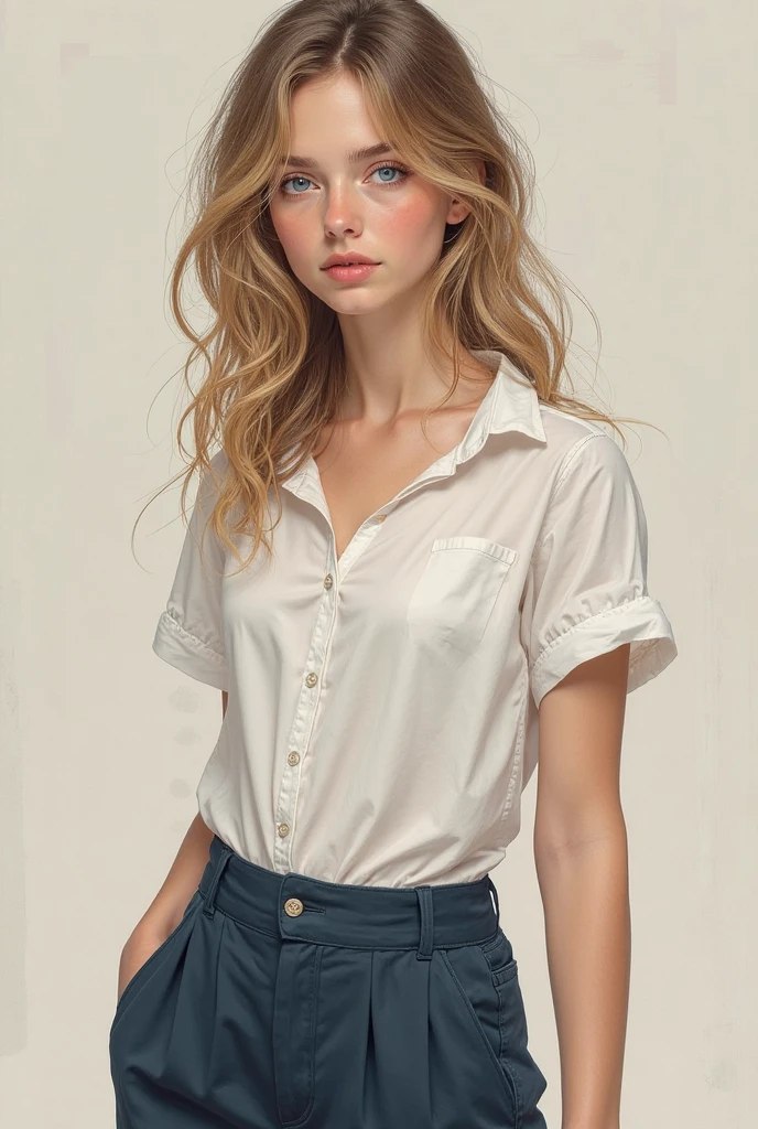 Rosto de uma mulher, americana, 30 anos, pale skin and freckles, olhos cinzas, nariz delicado, soft and delicate lips, cabelo blondie cinza longo e ondulado, ultrarrealista HD altamente renderizado fotorrealista